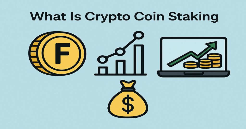 An Image illustrating what is crypto coin staking?